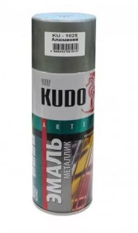 KU-1025 алюминий эмаль универсал металлик 520мл KUDO (1/12шт)